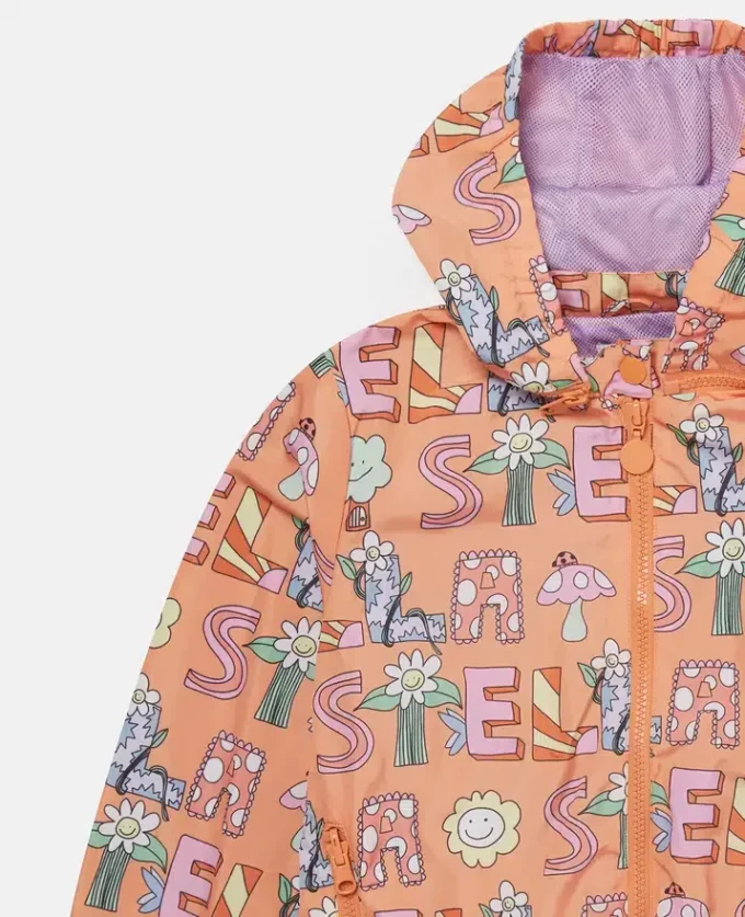 Stella Woodland Lettering Hooded Raincoat Stella Woodland Lettering Hooded Raincoat