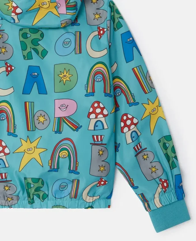 Stella Woodland Lettering Hooded Raincoat Stella Woodland Lettering Hooded Raincoat