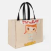 Stop the Bombs Print Cotton Canvas Tote Bag Stop the Bombs Print Cotton Canvas Tote Bag