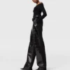 Crocodile-Embossed Straight-Leg Pants Crocodile-Embossed Straight-Leg Pants
