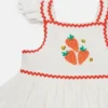Strawberry Embroidered Cap-Sleeve Dress Strawberry Embroidered Cap-Sleeve Dress