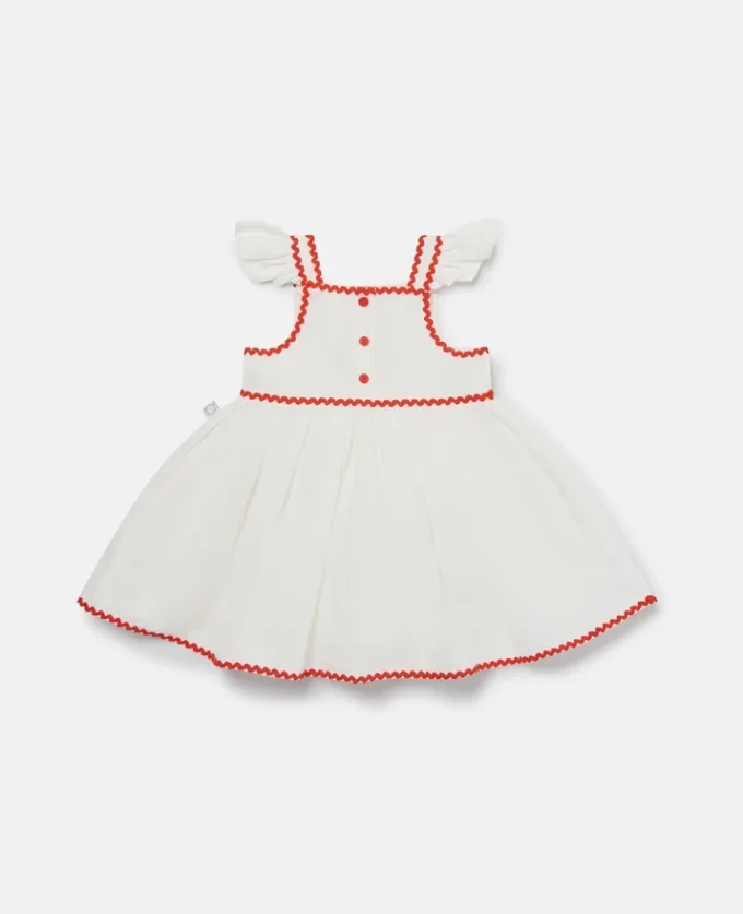 Strawberry Embroidered Cap-Sleeve Dress Strawberry Embroidered Cap-Sleeve Dress