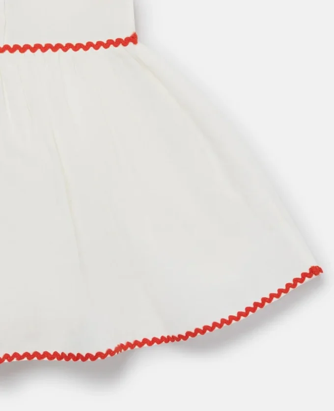 Strawberry Embroidered Cap-Sleeve Dress Strawberry Embroidered Cap-Sleeve Dress