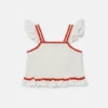 Strawberry Embroidered Cap-Sleeve Top Strawberry Embroidered Cap-Sleeve Top