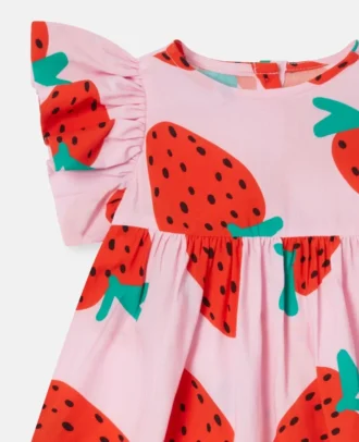 Strawberry Print Dress and Bloomers Set