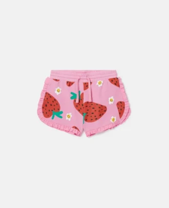 Strawberry Print Fringe Shorts Strawberry Print Fringe Shorts