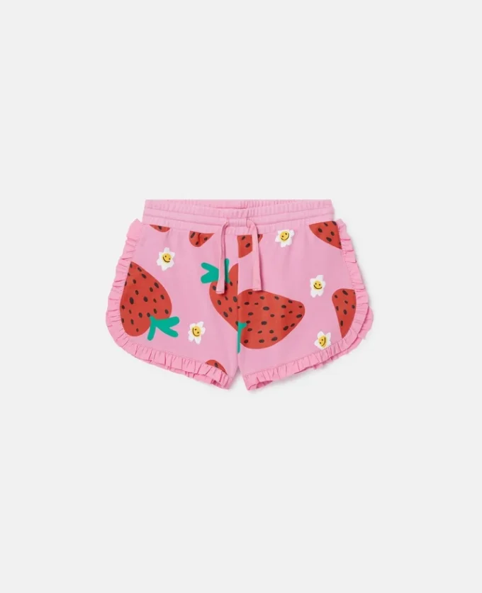 Strawberry Print Fringe Shorts Strawberry Print Fringe Shorts