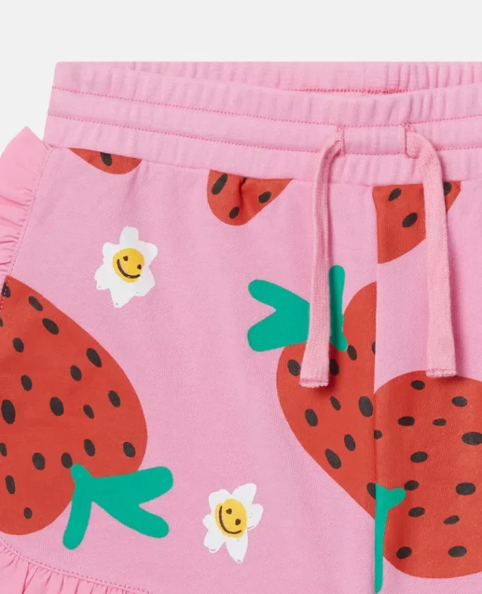 Strawberry Print Fringe Shorts Strawberry Print Fringe Shorts