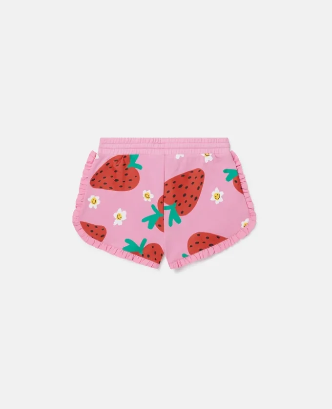 Strawberry Print Fringe Shorts Strawberry Print Fringe Shorts