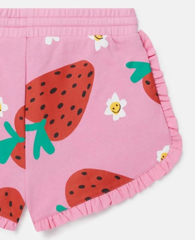 Strawberry Print Fringe Shorts Strawberry Print Fringe Shorts