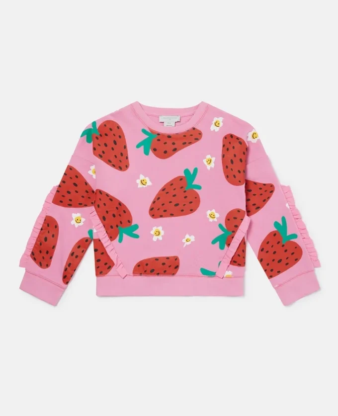 Strawberry Print Fringe Sweatshirt Strawberry Print Fringe Sweatshirt