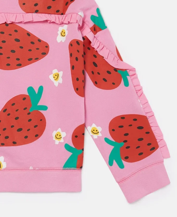 Strawberry Print Fringe Sweatshirt Strawberry Print Fringe Sweatshirt