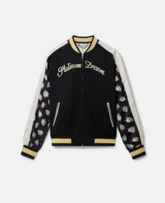 Strawberry-Print Heritage-Inspired Souvenir Jacket Strawberry-Print Heritage-Inspired Souvenir Jacket