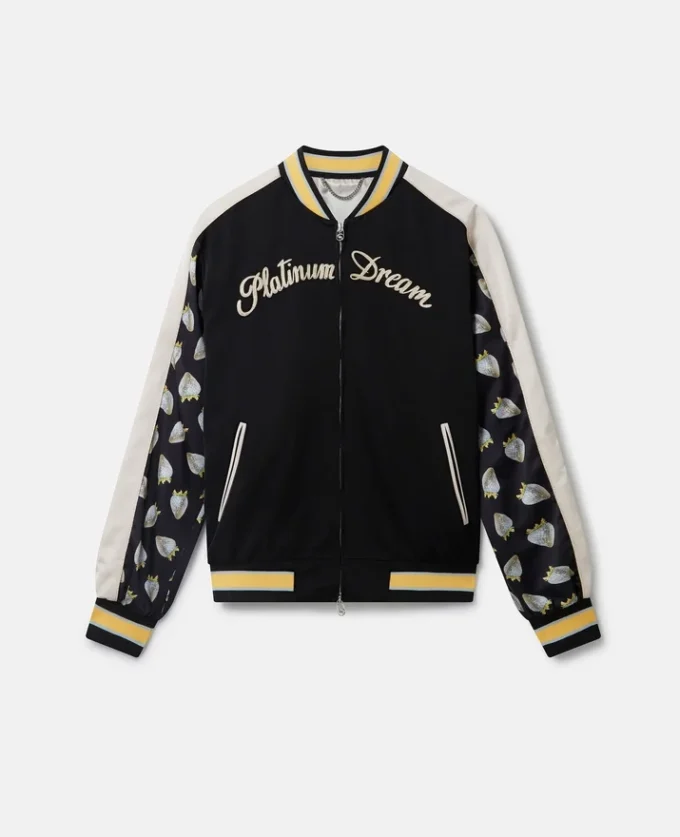 Strawberry-Print Heritage-Inspired Souvenir Jacket Strawberry-Print Heritage-Inspired Souvenir Jacket