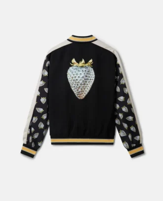 Strawberry-Print Heritage-Inspired Souvenir Jacket Strawberry-Print Heritage-Inspired Souvenir Jacket