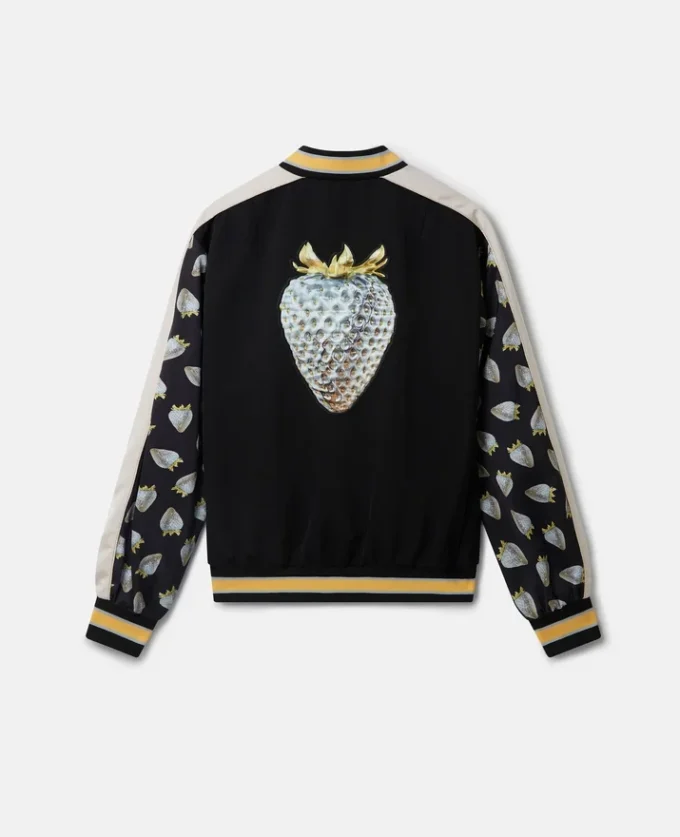 Strawberry-Print Heritage-Inspired Souvenir Jacket Strawberry-Print Heritage-Inspired Souvenir Jacket
