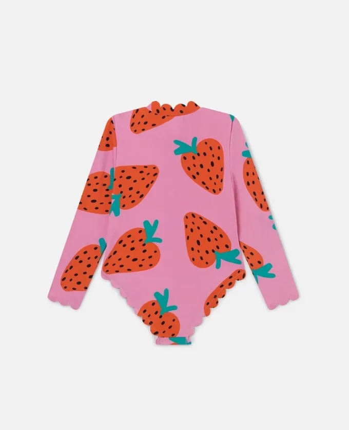 Strawberry Print Long Sleeve Swimsuit Strawberry Print Long Sleeve Swimsuit