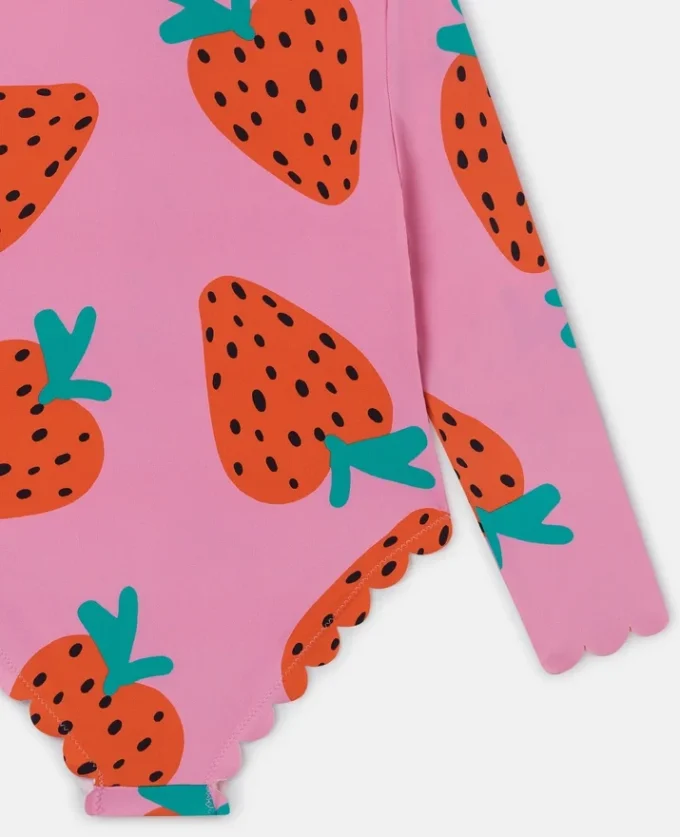 Strawberry Print Long Sleeve Swimsuit Strawberry Print Long Sleeve Swimsuit