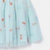 Striped Bow Embroidery Tutu Skirt Striped Bow Embroidery Tutu Skirt