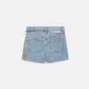 Striped Bow Print Denim Shorts Striped Bow Print Denim Shorts