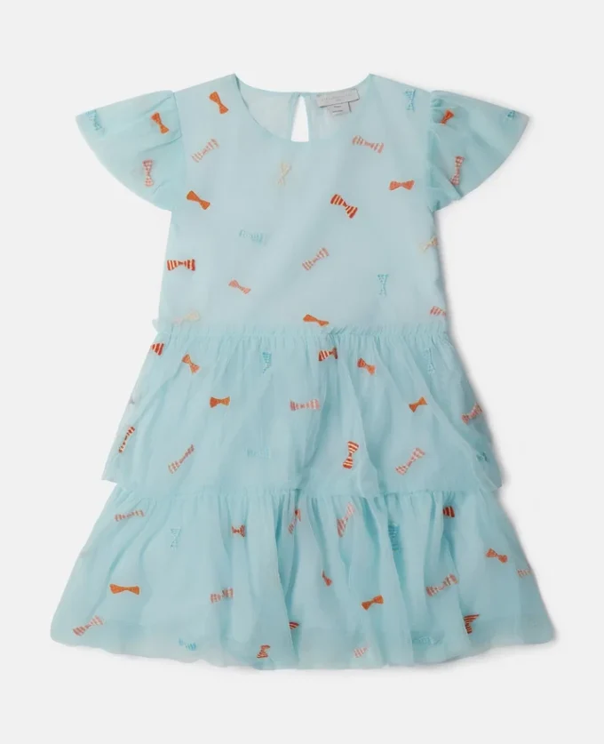 Striped Bow Print Occasion Dress Striped Bow Print Occasion Dress