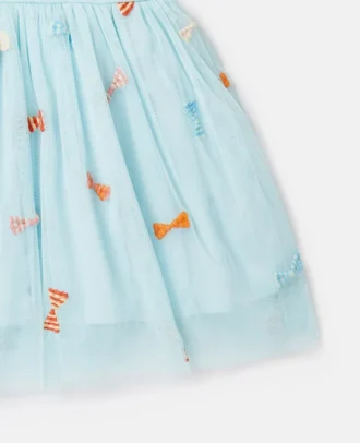 Striped Bow Print Occasion Dress