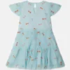 Striped Bow Print Occasion Dress Striped Bow Print Occasion Dress
