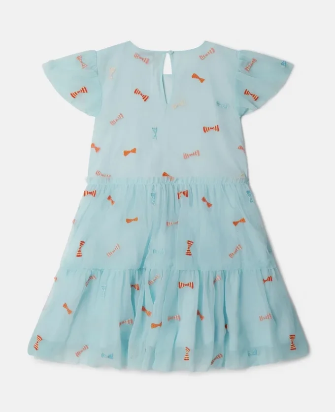 Striped Bow Print Occasion Dress Striped Bow Print Occasion Dress