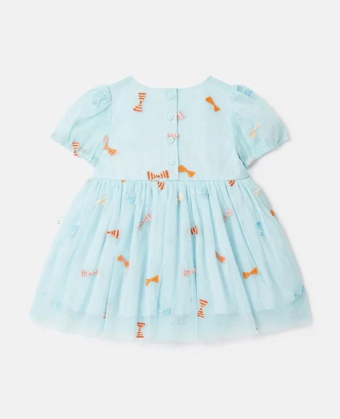 Striped Bow Print Occasion Dress Striped Bow Print Occasion Dress