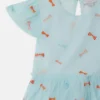 Striped Bow Print Occasion Dress Striped Bow Print Occasion Dress