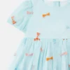 Striped Bow Print Occasion Dress Striped Bow Print Occasion Dress