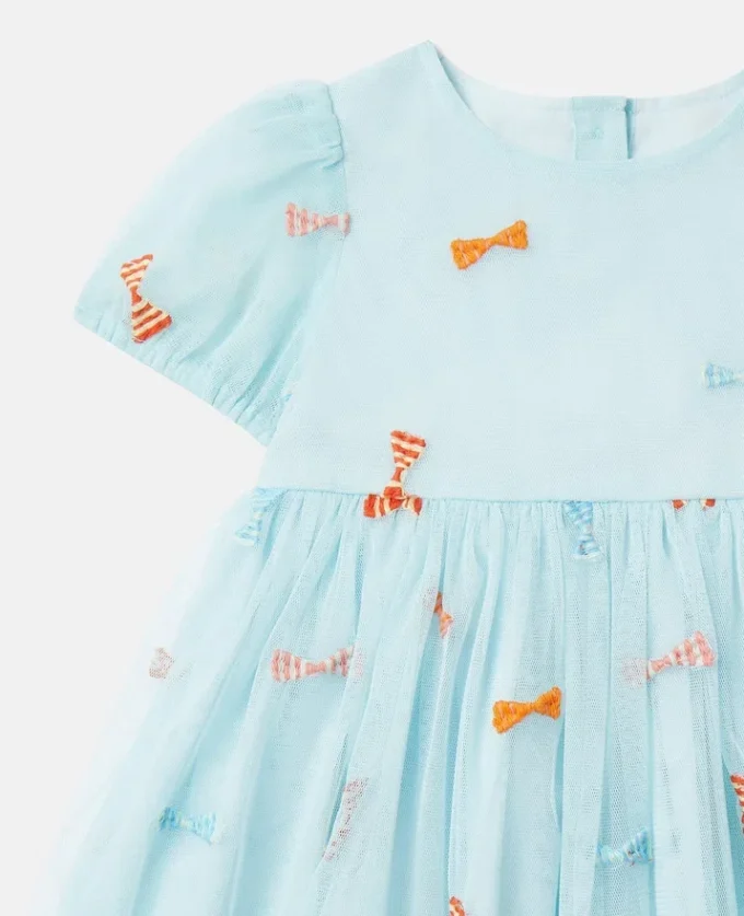 Striped Bow Print Occasion Dress Striped Bow Print Occasion Dress
