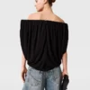 Structured Strapless Pleated Crepe Top Structured Strapless Pleated Crepe Top