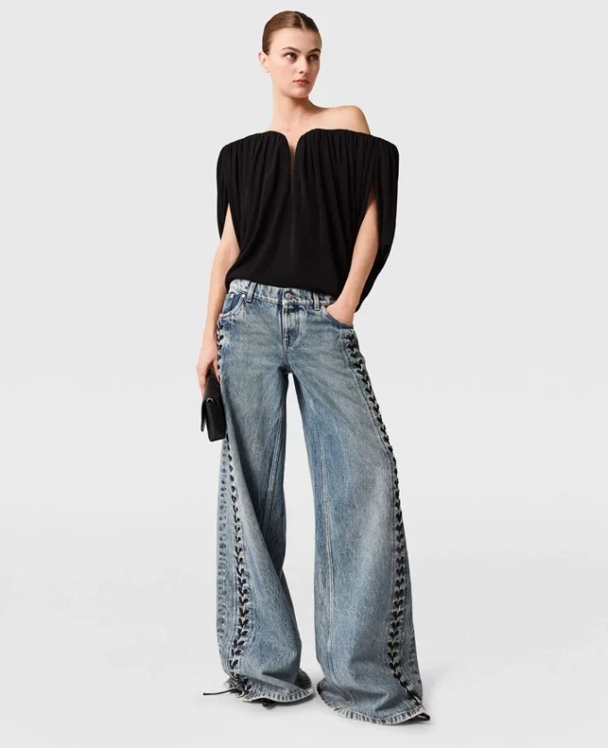 Structured Strapless Pleated Crepe Top Structured Strapless Pleated Crepe Top