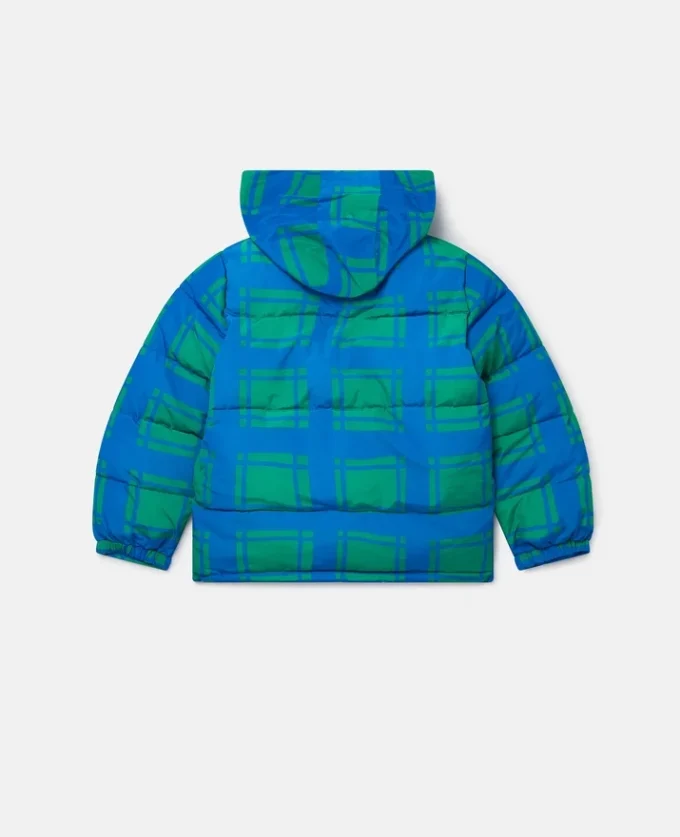 Sunshine Face Checked Puffer Coat Sunshine Face Checked Puffer Coat