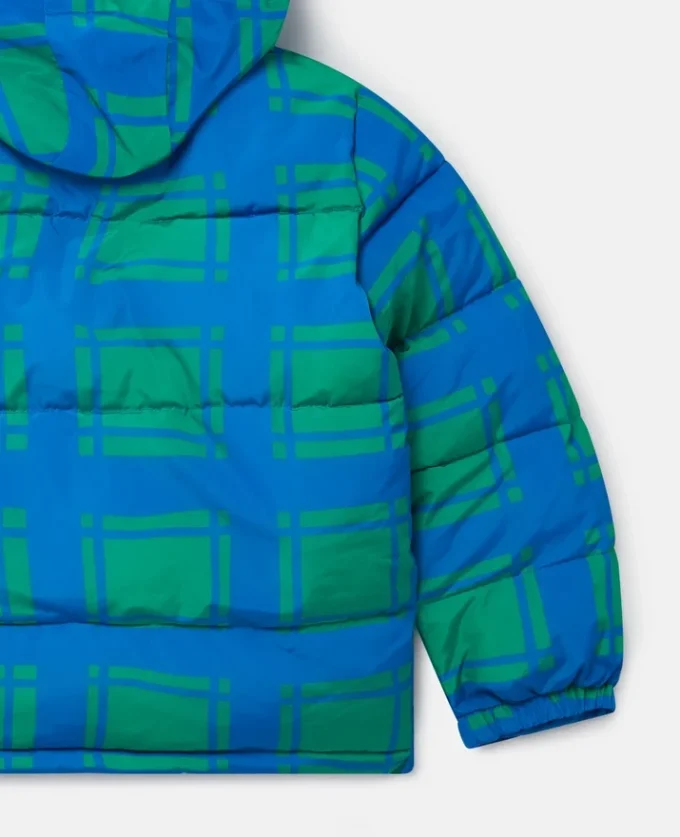 Sunshine Face Checked Puffer Coat Sunshine Face Checked Puffer Coat
