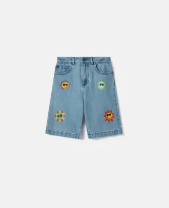 Sunshine Print Denim Shorts Sunshine Print Denim Shorts
