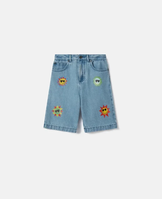 Sunshine Print Denim Shorts Sunshine Print Denim Shorts