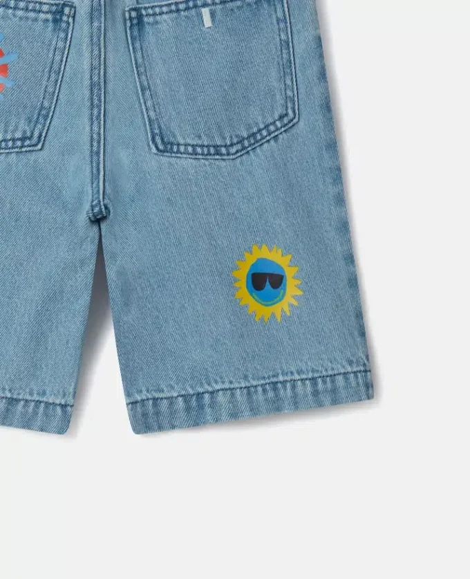 Sunshine Print Denim Shorts Sunshine Print Denim Shorts