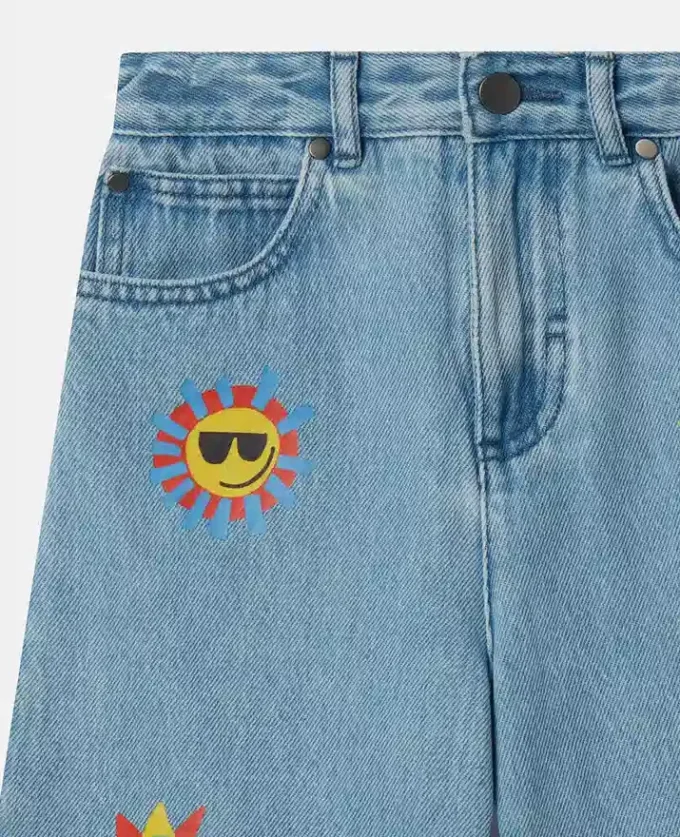 Sunshine Print Denim Shorts Sunshine Print Denim Shorts