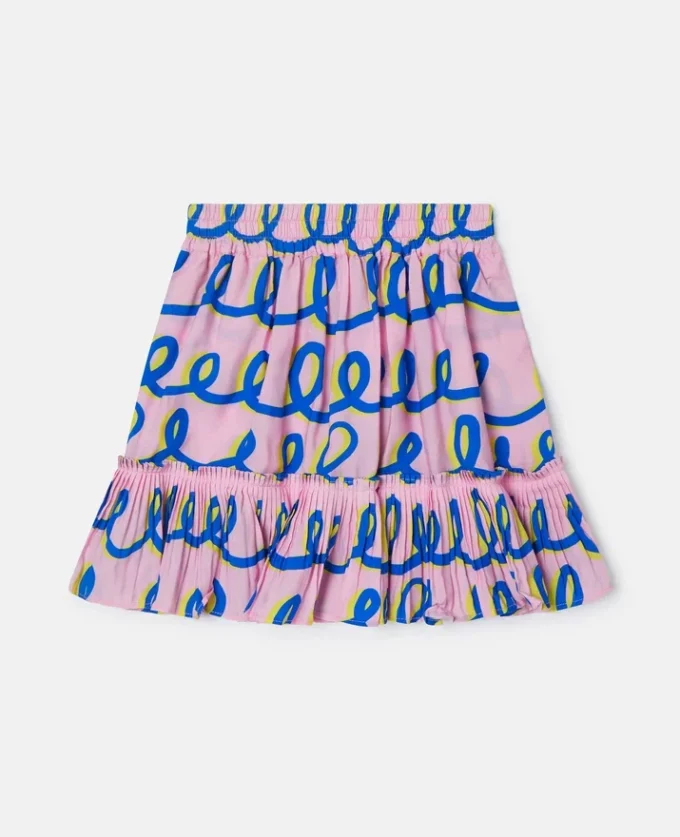 Swirling Pattern Pleated Skirt Swirling Pattern Pleated Skirt