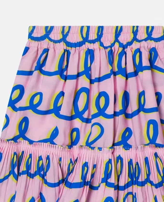 Swirling Pattern Pleated Skirt Swirling Pattern Pleated Skirt