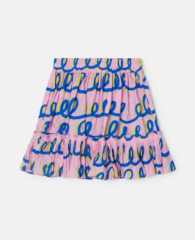 Swirling Pattern Pleated Skirt Swirling Pattern Pleated Skirt