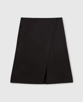 Tailored Satin Midi Skirt