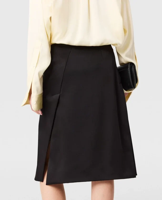 Tailored Satin Midi Skirt Tailored Satin Midi Skirt