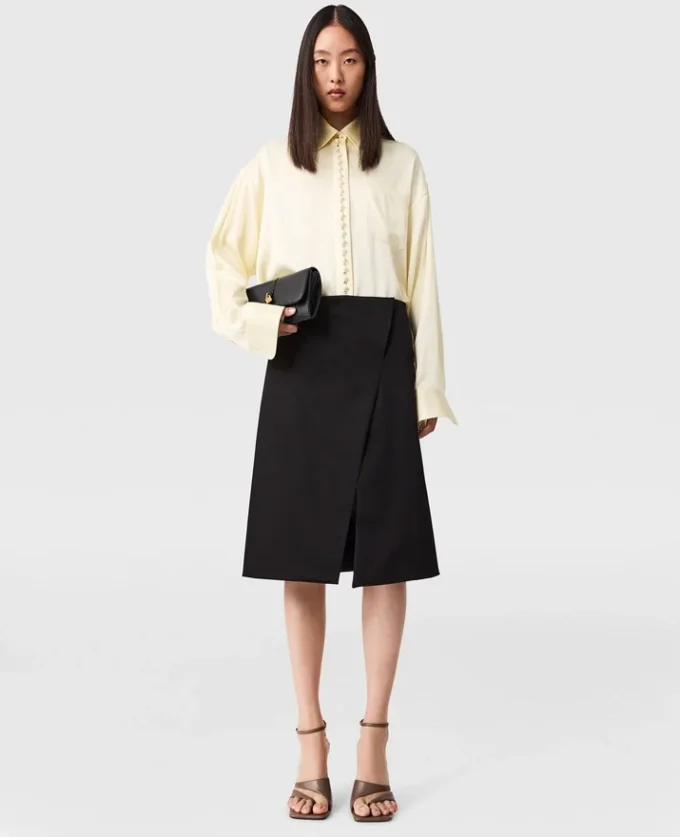 Tailored Satin Midi Skirt Tailored Satin Midi Skirt