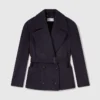 Tie-Belt Cropped Peacoat Jacket Tie-Belt Cropped Peacoat Jacket