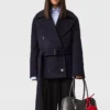 Tie-Belt Cropped Peacoat Jacket Tie-Belt Cropped Peacoat Jacket