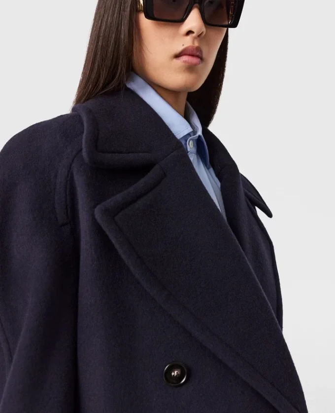 Tie-Belt Cropped Peacoat Jacket Tie-Belt Cropped Peacoat Jacket
