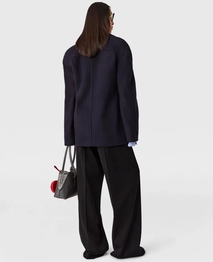 Tie-Belt Cropped Peacoat Jacket Tie-Belt Cropped Peacoat Jacket